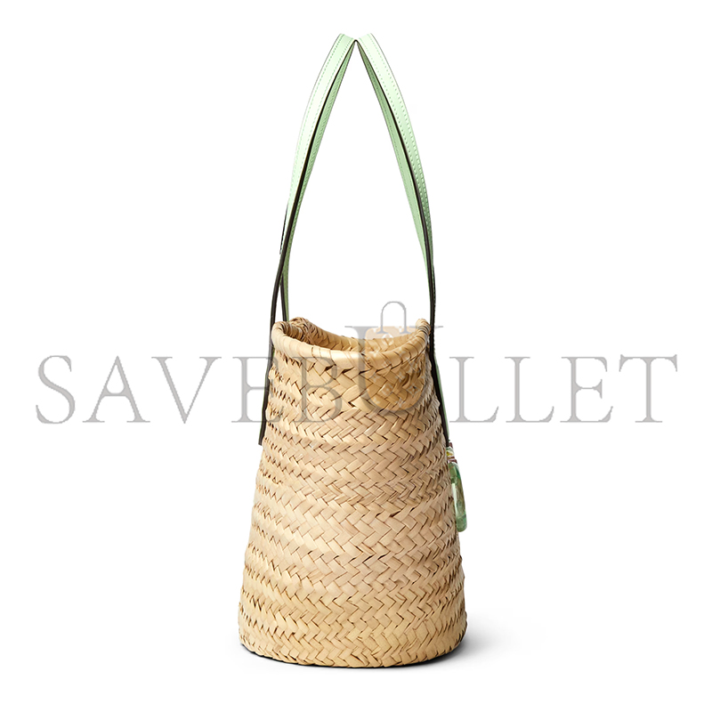 GUCCI SMALL STRAW TOTE WITH GUCCI LOGO 779524 (26*22.5*18cm)